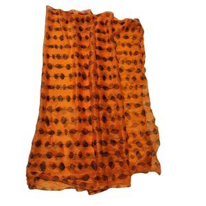 ORANGE All Season Lightweight Crinkle Rectangular Scarf